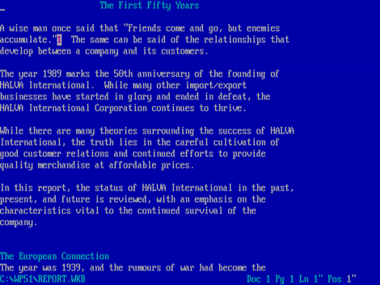 Wordperfect word processor